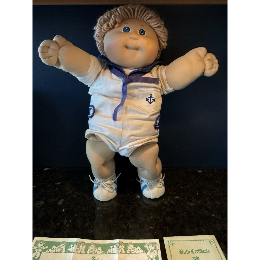 1983 Cabbage Patch Kid Brandon Kirby Signed Xavier Roberts w Papers Sailor - Picture 9 of 16